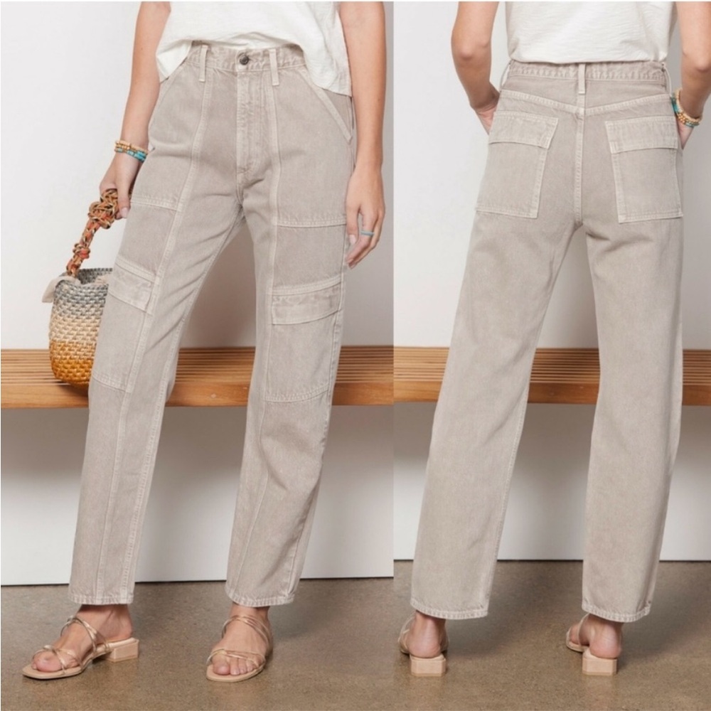 Like-New Agolde Cooper Carpenter Cargo Jeans Drab Khaki 32 organic cotton